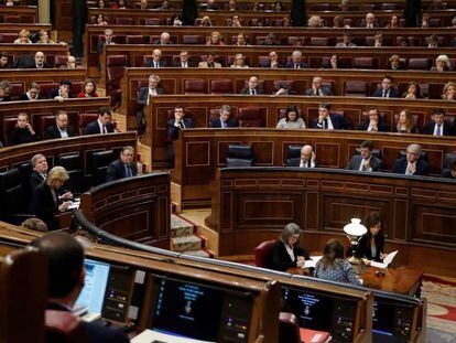 El Congreso de los diputados, durante la sesi&oacute;n de control al Gobierno del mi&eacute;rcoles.