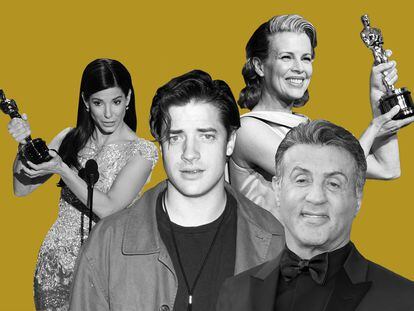 Kim Basinger, Brendan Fraser, Sandra Bullock o Sylvester Stallone son algunas de las estrellas que, contra todo pronóstico, conquistaron a los críticos y, en algunos casos, a la Academia de Hollywood.