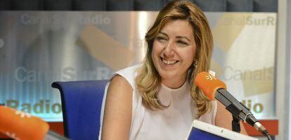 Susana D&iacute;az, durante la entrevista que concedi&oacute; este lunes a Canal Sur Radio.