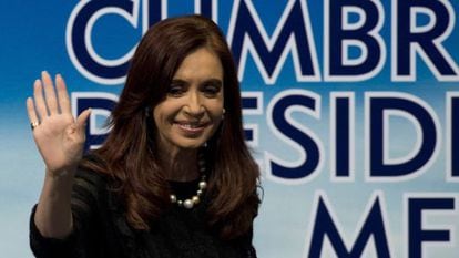 La Presidenta argentina en la cumbre de Mercosur en Montevideo.