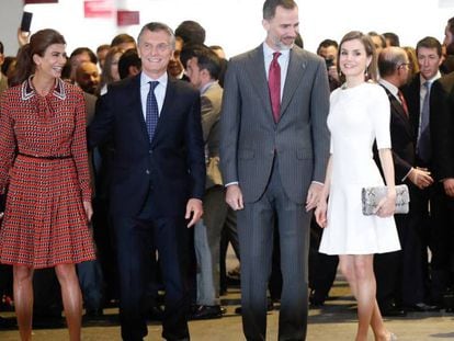 Los Reyes inauguran Arco junto al presidente de Argentina, Mauricio Macri, y su esposa, Juliana Awada. (FOTO: CLAUDIO ÁLVAREZ).