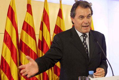 El líder de CiU, Artur Mas, compareció ayer tras conocer la convocatoria electoral.