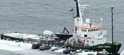 El barco de Greenpeace 'Arctic Sunrise', retenido por el Gobierno ruso.