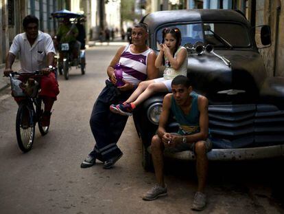 Una escena de una calle de La Habana el pasado miércoles.