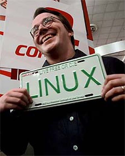Linus Torvalds, creador del programa Linux.
