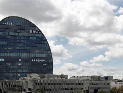 Vista general de la sede de BBVA en el madrileño barrio de Las Tablas, en Madrid.