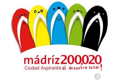 Versión que Mariscal subió a Facebook sobre el logo de la candidatura olímpica de Madrid 2020.