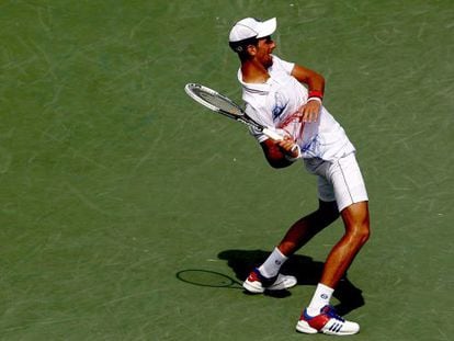 Novak Djokovic, en la final del Masters 1.000 de Miami disputada ante Andy Murray 