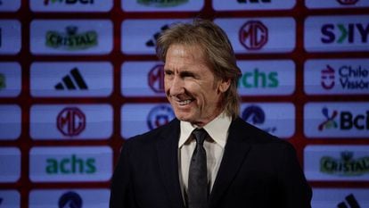 El argentino, Ricardo Gareca, en su presentación como entrenador de Chile, el 25 de enero.