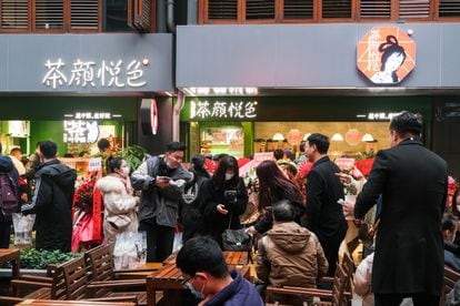 Una calle comercial de Wuhan el pasado 1 de diciembre. 