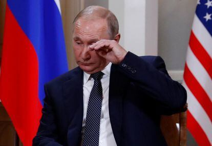 El presidente ruso, Vladimir Putin, durante el encuentro.