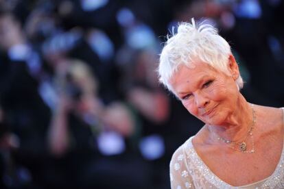 Judie Dench, anoche en la sesión de gala de 'Philomena'.