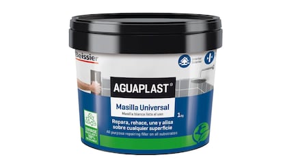 Esta masilla universal es apta para todo tipo de paredes tratadas con gotelé.