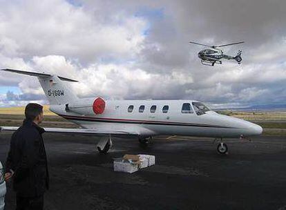 Avión con el que se abrió una ruta aérea de cocaína entre Guinea-Bissau y Fuentemilanos (Segovia).