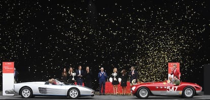 Los dos finalistas del concurso de elegancia celebrado el fin de semana pasado en Maranello: Ferrari Testarrosa Spider de 1986 (izquierda) y Ferrari 340MM de 1953.