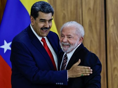 Nicolás Maduro, presidente de Venezuela, junto a Lula da Silva, su homólogo brasileño, en una reunión en Brasilia, en mayo pasado.