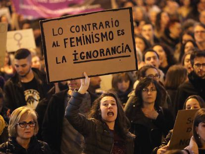 Manifestaci&oacute;n en Barcelona contra la violencia machista, el pasado noviembre. 