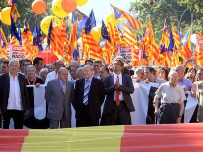 Manifestación en Barcelona contra la sentencia del Estatut. 