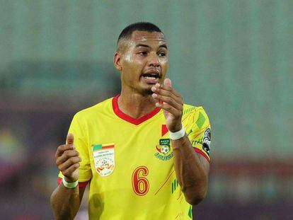 Olivier Verdon, con la selección de Benin, durante un partido en julio en El Cairo.