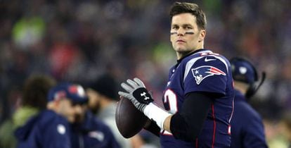 Tom Brady, en un partido con los New England Patriots de fútbol americano.