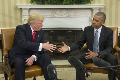 Trump y Obama, el 10 de noviembre en el Despacho Oval