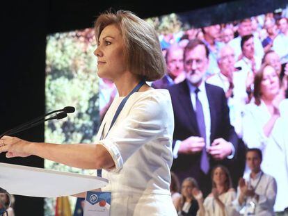María Dolores de Cospedal, este viernes en el congreso del PP.