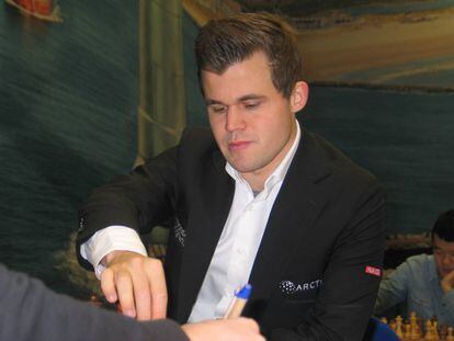 Magnus Carlsen, durante el Festival Tata Steel de Wijk aan Zee (Países Bajos)