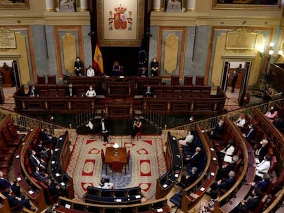 Vista del hemiciclo del Congreso de los Diputados.