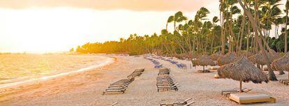 Playa del hotel Meliá Caribe Tropical, en Punta Cana (República Dominicana).