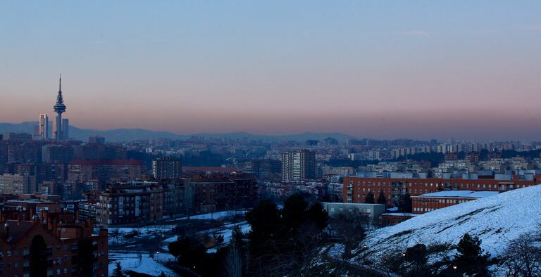 Capa de contaminación sobre Madrid en una imagen del 18 de enero.