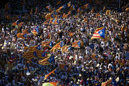 Imagen de la Diada de 2016 en Barcelona.