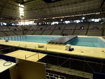 La piscina del Palau Sant Jordi, este lunes.