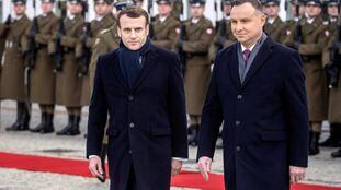 Los presidentes Emmanuel Macron y Andrzej Duda el 3 de febrero en Varsovia