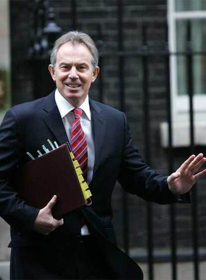 El primer ministro británico, Tony Blair, ayer en su residencia oficial.