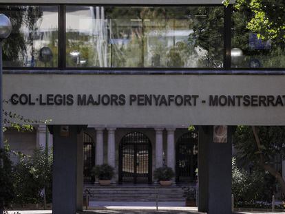 Fachada del colegio mayor Penyafort-Montserrat, en Barcelona.