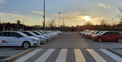 Flota de Línea Directa cedida al Hospital Ifema de Madrid.