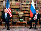 Joe Biden y Vladímir Putin en Ginebra
