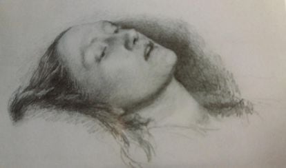 Elizabeth Siddall, en un estudio de Millais para su 'Ofelia'.