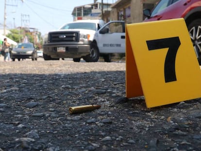 La escena de un crimen en Guerrero, uno de los Estados más violentos de México. 