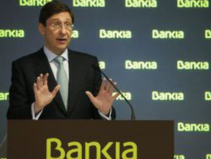El presidente de Bankia, Jos&eacute; Ignacio Goirigolzarri, durante la presentaci&oacute;n de los resultados correspondientes a 2012. EFE/Archivo