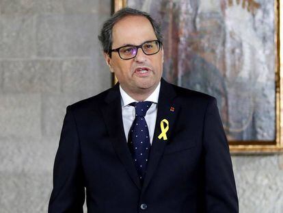 Quim Torra, en el acto de toma de posesión.