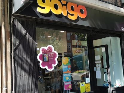 Una tienda de Yoigo, en Madrid.