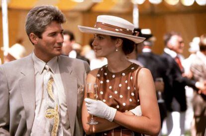 Richard Gere and Julia Roberts in a scene from the movie 'Pretty Woman' (1990).