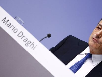 Mario Draghi, en la rueda de prensa de este jueves.