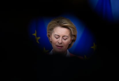 La presidenta de la Comisión Europea, Ursula von der Leyen, el 4 de marzo en Bruselas.