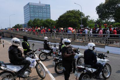 Protestas contra la subida de precios en Acra, capital de Ghana, el pasado 29 de junio.