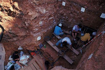 Excavaciones en el yacimiento de Atapuerca (Burgos).