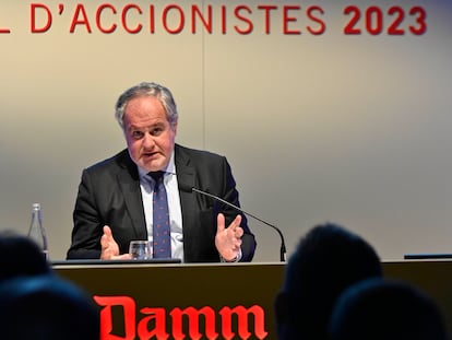 Demetrio Carceller Arce, presidente ejecutivo de Damm, en la junta de accionistas 2023.