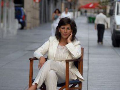 La coordinadora nacional de EU, Yolanda Díaz, ayer en Ferrol. / GABRIEL TIZÓN