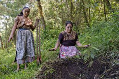 Mujeres agricultoras en Guatemala.